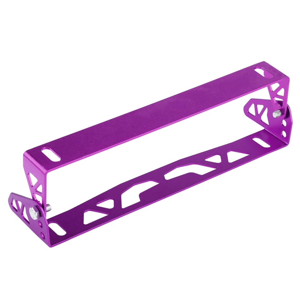 Universal Car Styling Aluminum License Plate Frame Adjustable Racing Number Plate Holder Purple