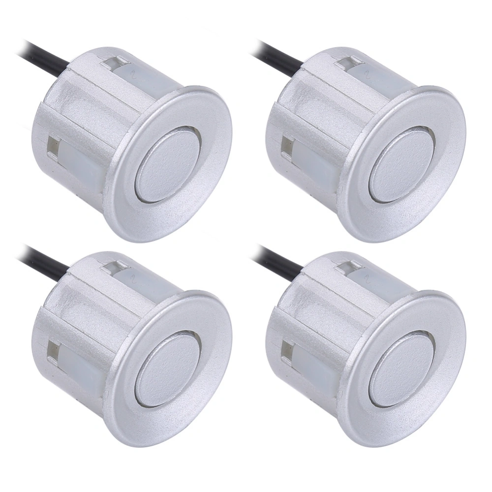 4Pcs/Set Car Parking Reversing Aid Sensors Radar Probe Backup Assist Parts Silver