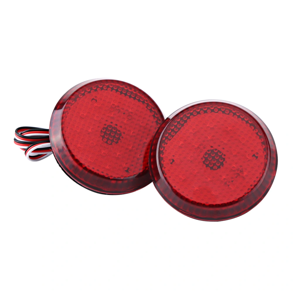 6.8cm Car LED Tail Rear Bumper Reflector Light Fog Brake Stop Lamp For Toyota Corolla Red