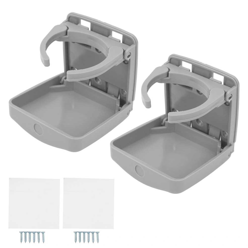 2pcs Foldable Car Cup Holder Vehicle Door Drink Holder with Screws for Marine Suv Van Boat Grey（HF-PAG）