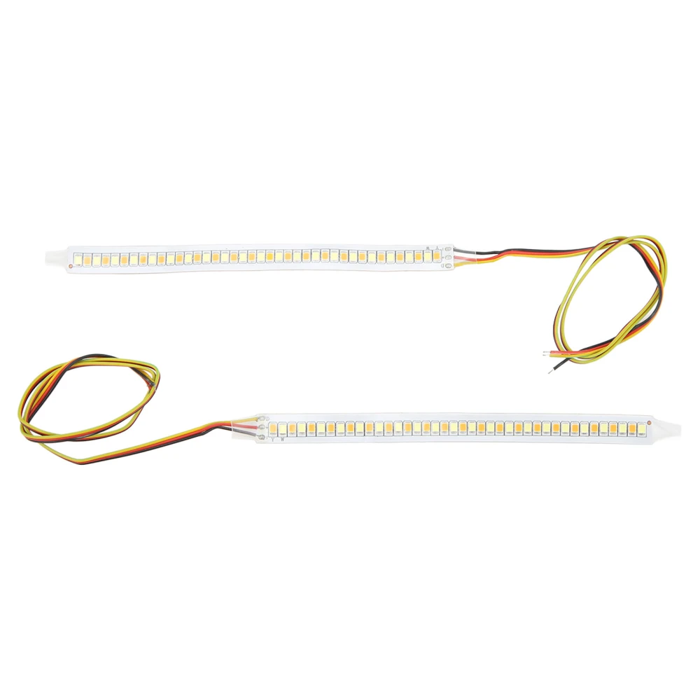 2 Pcs 12V Side Mirror Turn Signal Lights Rear View Mirror Streamer LED Strip Warning Indicator Reflector Universal Fit