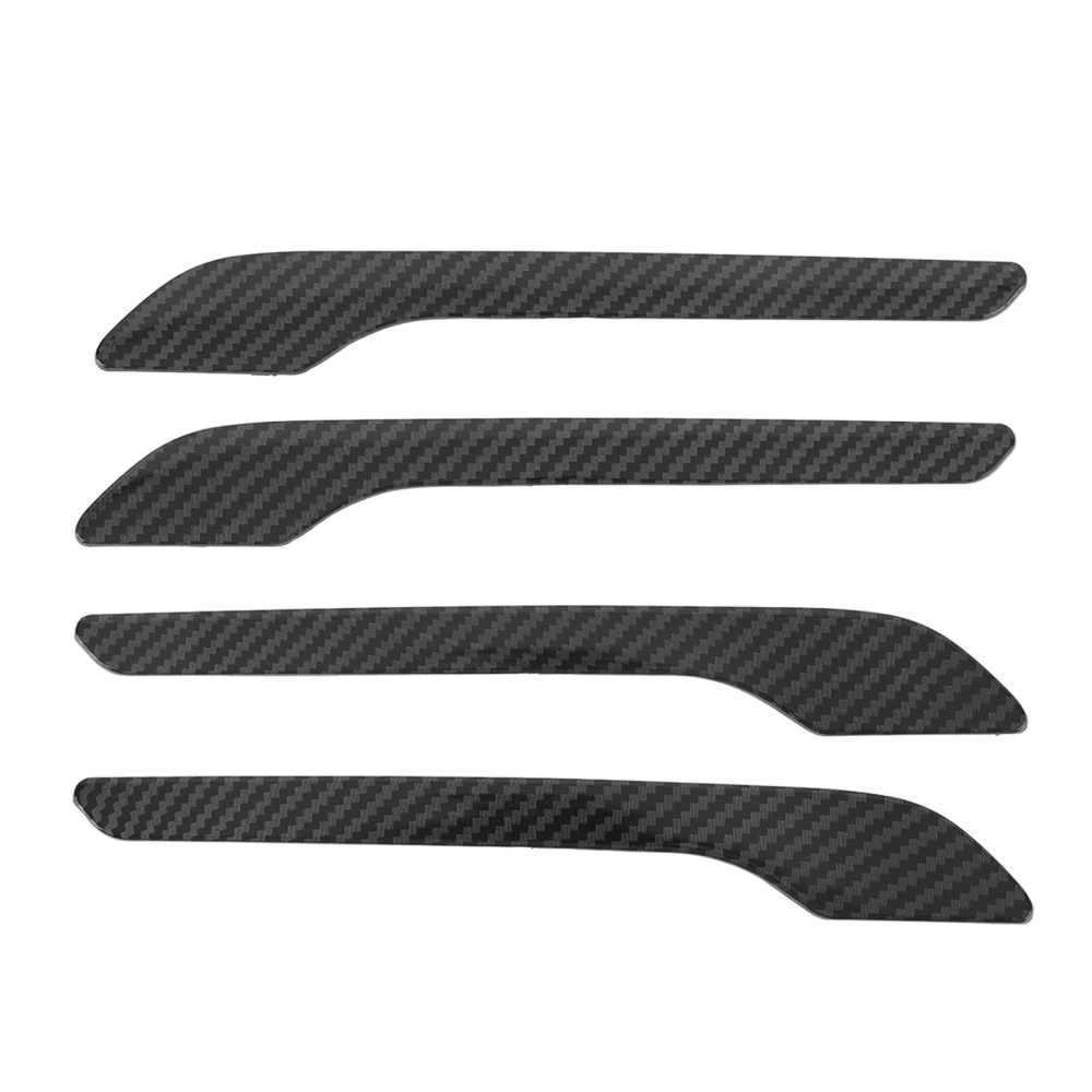 4 Pcs Door Handle Wrap Cover ABS Outer Handle Decorative Protector Stickers Replacement for Tesla Model 3 2017‑2020 Carbon Fiber Style