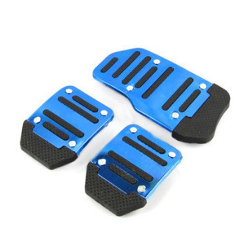 3 Pcs Brake Pedal Pads Anti Slip Wear Resistant Manual Accelerator Foot Pedal Cover for Car Blue