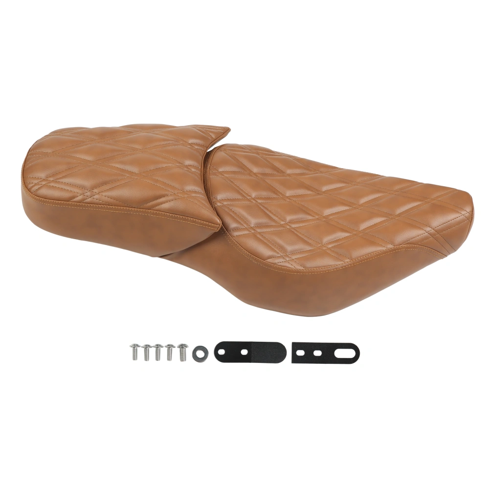 BuyWeek Motorcycle Saddle Seat Brown Cushion Pad Replacement for Rebel CMX 300 500 2017‑2022 Rhomboid Grain and Rhomboid Grain