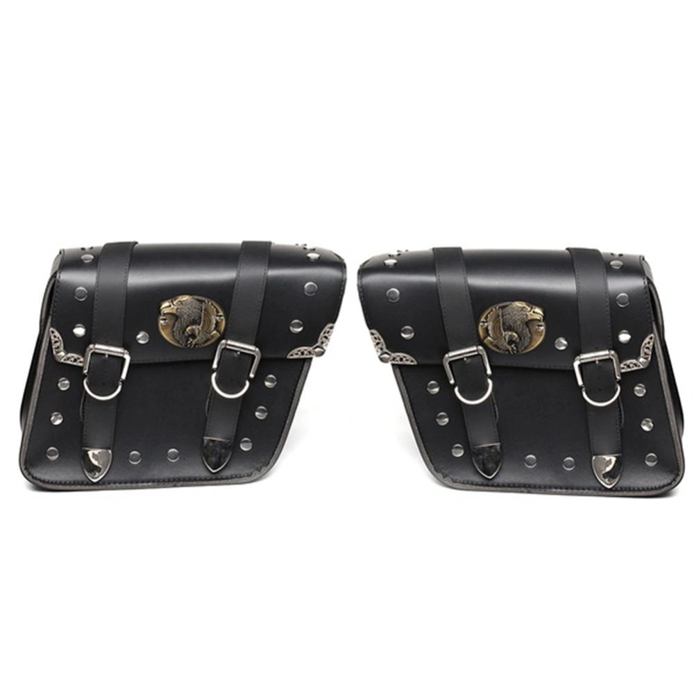 PU Leather Motorcycle Saddlebags Saddle Tool Bags Left and Right Pouch