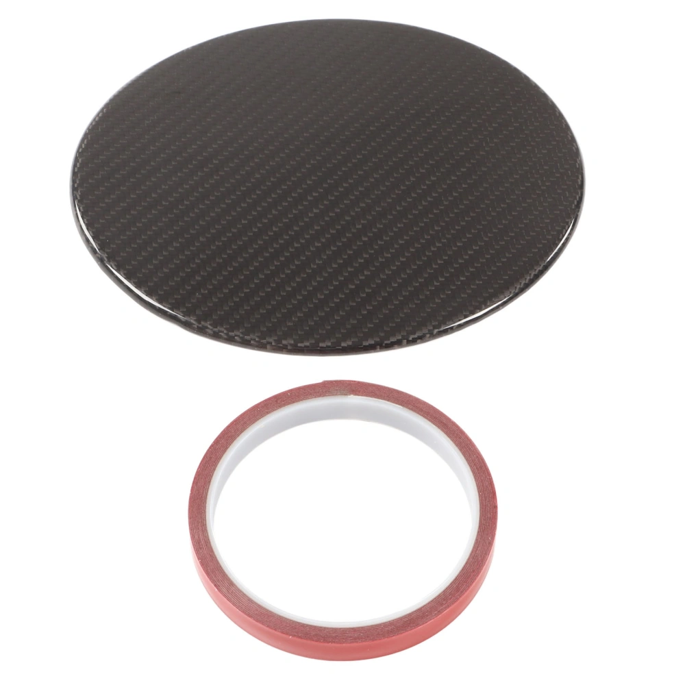 BuyWeek Gas Tank Cap Trim Carbon Fiber Fuel Filler Cover Sticker Replacement for Subaru BRZ 2014‑2021