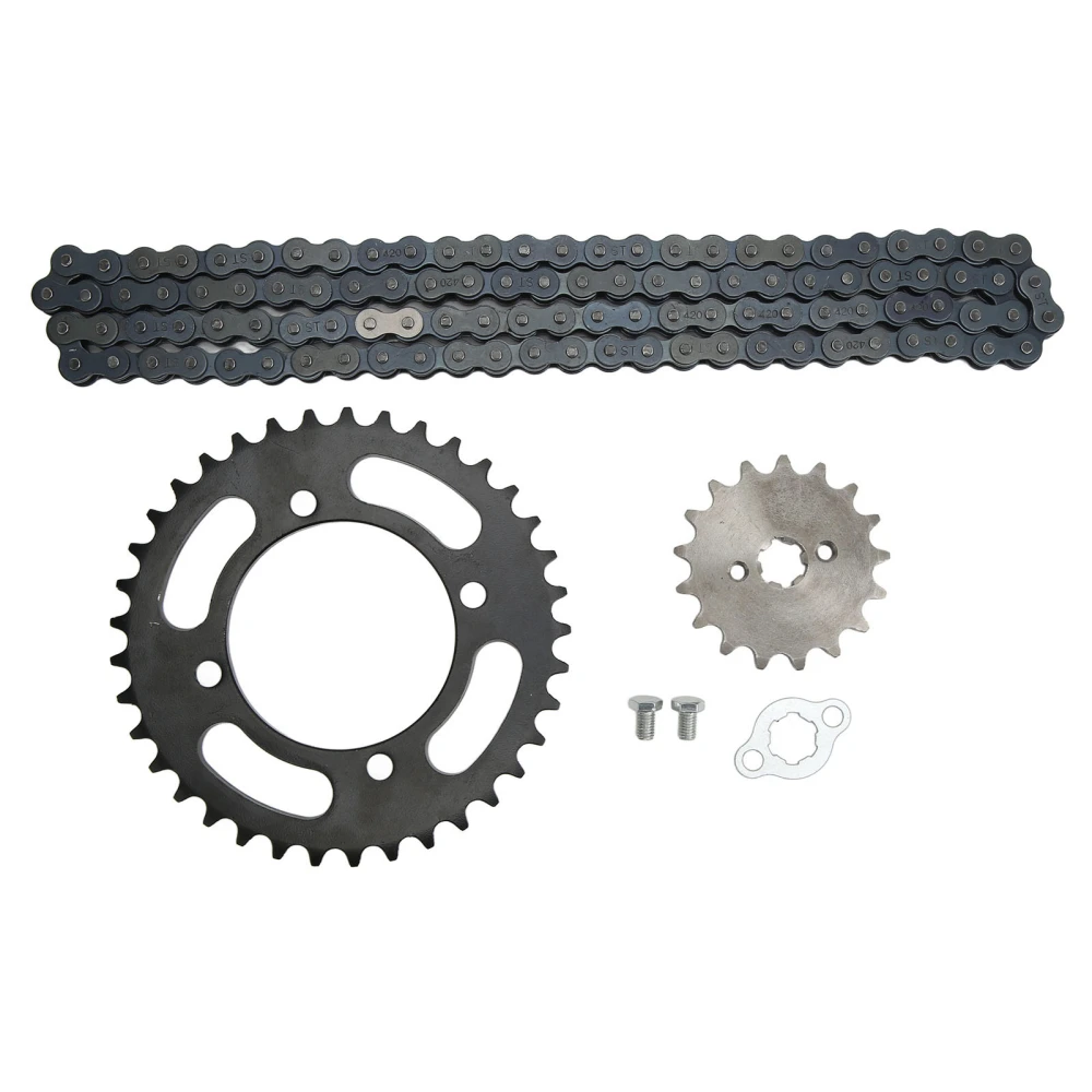 420 Chain 155mm 37T Front 420 17T Rear Sprocket Universal for 50cc to 125cc Dirt Mini Bikes ATV Go Kart