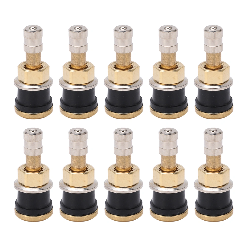 10 Pcs Brass Valve Stem TR501 High Strength Tubeless Truck Valve Stem for 0.625in Valve Holes