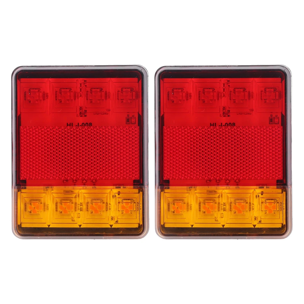 2pcs Tail Light 12V 8LED Rear Brake Light Turn Signal Lamp for Trailer Caravan UTE Camper ATV