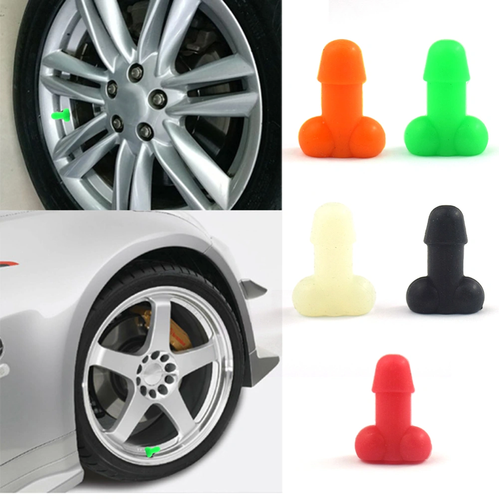 4 Pack Tire Caps Silicone Prank Valve Stem Caps Tire Valve Caps Funny Tire Valve Caps Tire Air Caps for Cars Trucks SUVs Auto Bikes Motorcycles