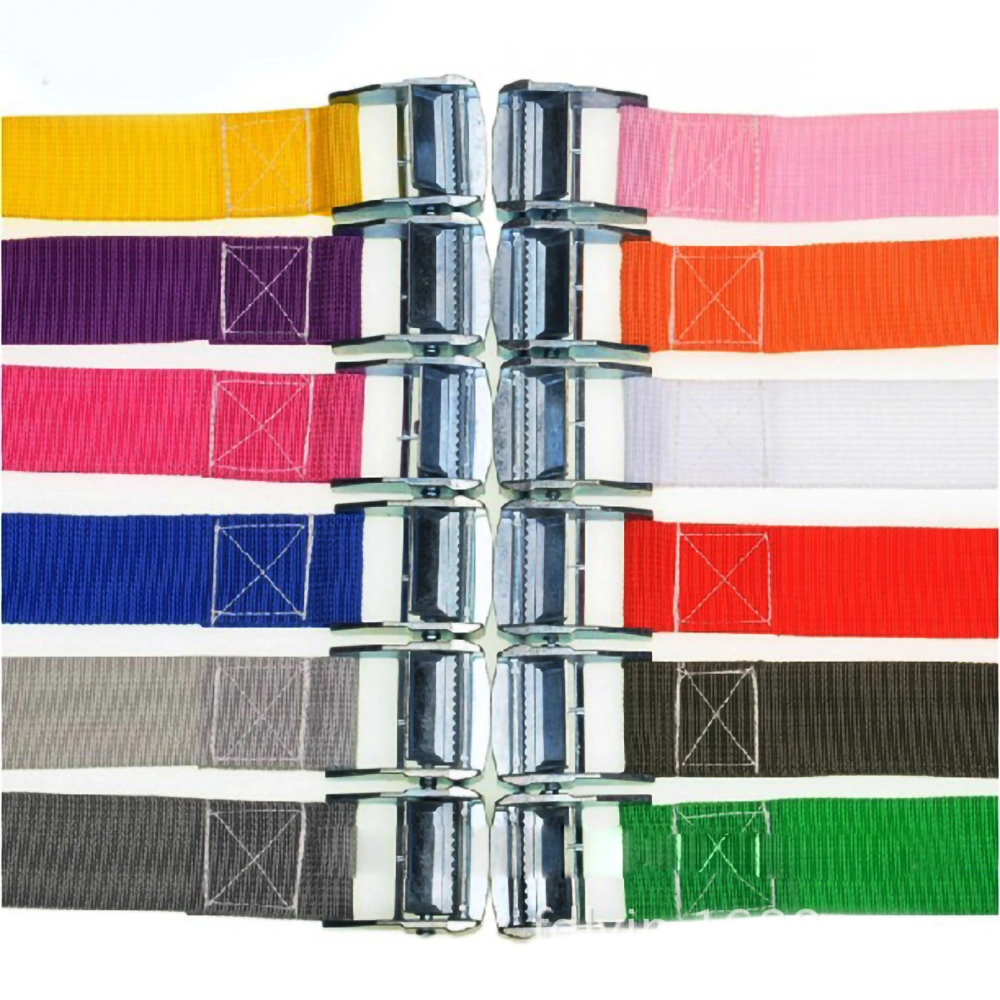 Car Tie Down Lashing Strap with Lock Buckle High Tensile Strength Heavy Duty for Cargo Secure4m / 13.1ft Random Color