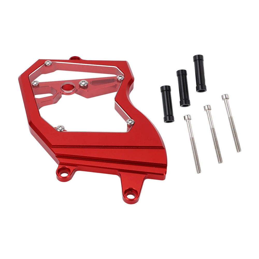 Front Sprocket Cover CNC Aluminium Alloy Chain Guard Protector Motorcycle Refitting Replacement for ZX6R 2009‑2021Red