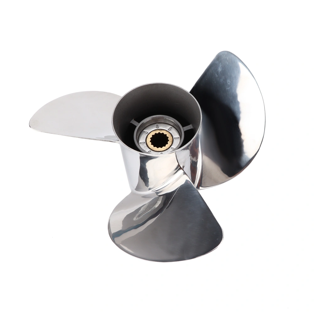 Outboard Propeller 3 Blades Stainless Steel Replacement for Yamaha Outboard 50‑130HP