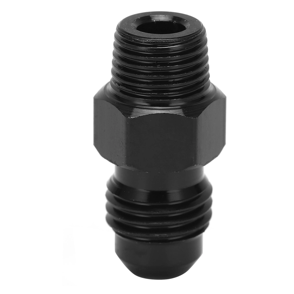 BuyWeek Fuel Pipe Straight Adapter 4 AN to 1/8 NPT Hose Fitting 6061‑T6 Aluminum Black Anodized