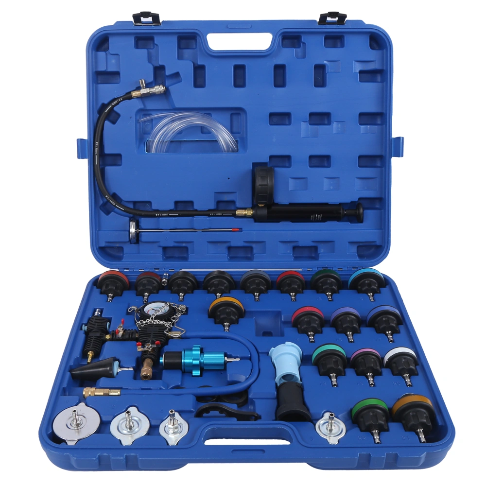 33pcs Radiator Pressure Tester Kit Coolant System Detector Set Universal for Auto Motorcycle