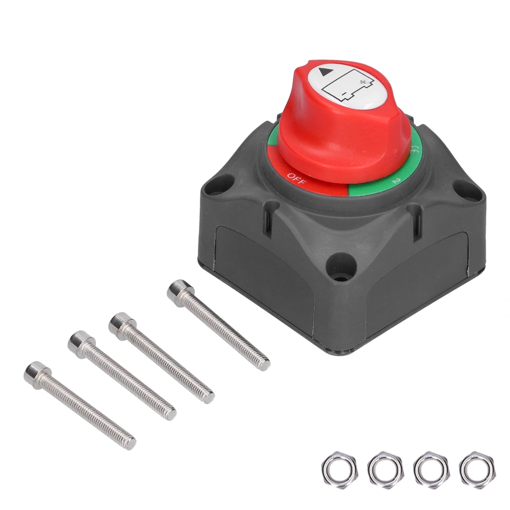 12V 3‑Gear Battery Disconnect Isolator Switch 8‑50V On/Off Rotary ABS for Yacht Car Train