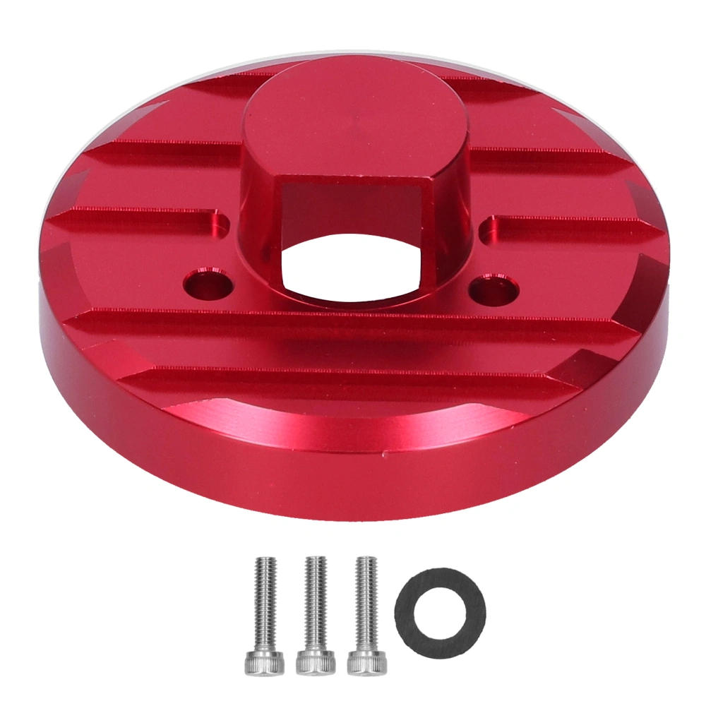 Radio Antenna Base Cover Radio Aluminum Alloy Trim Fit for Jeep Wrangler JK JKU JL JLU 2007-2017Red