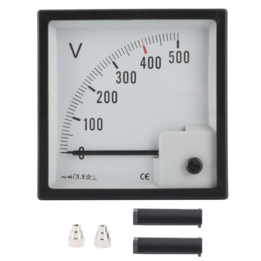 Voltmeter Volts Meter Right Angle Pointer Gauge AC 0‑500V Boat Cabin Dash Instrument