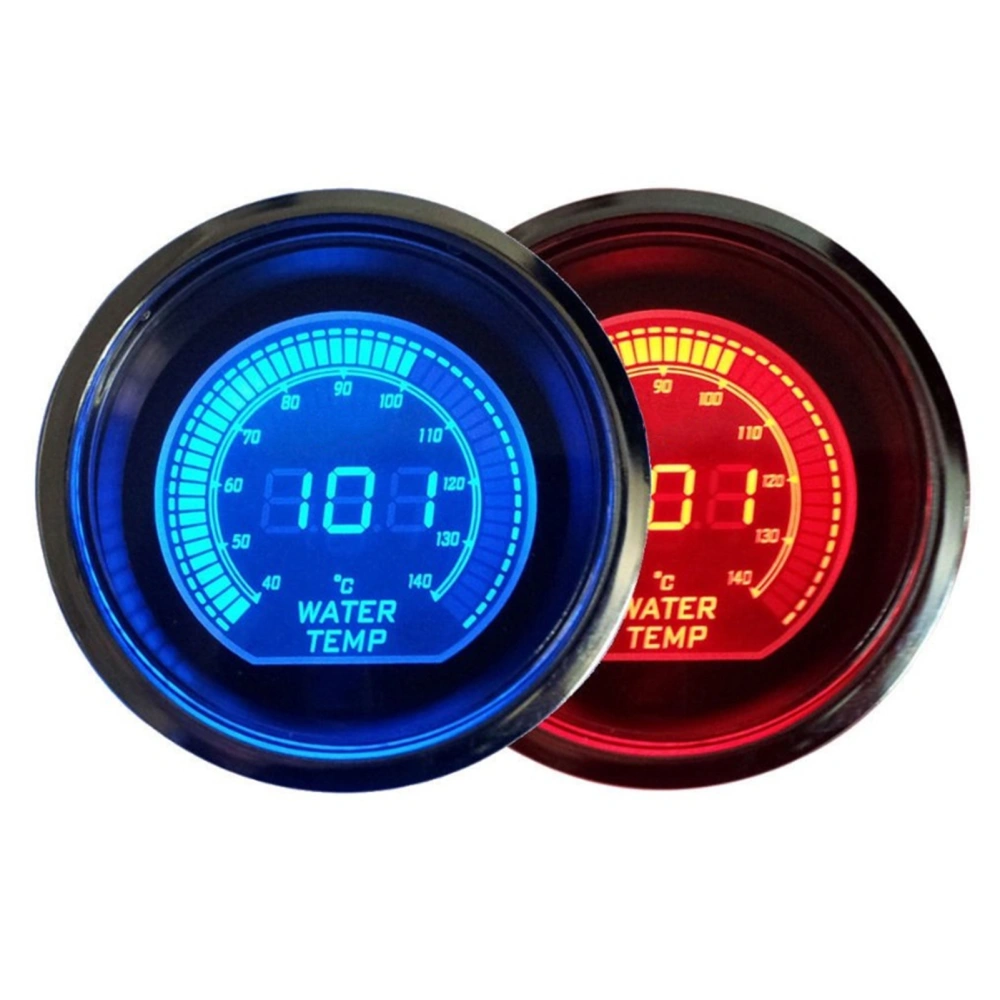 Water Temperature Meter for EVO Series Gauge with Sensor 52mm/2in Universal Blue and Red LED Backlit