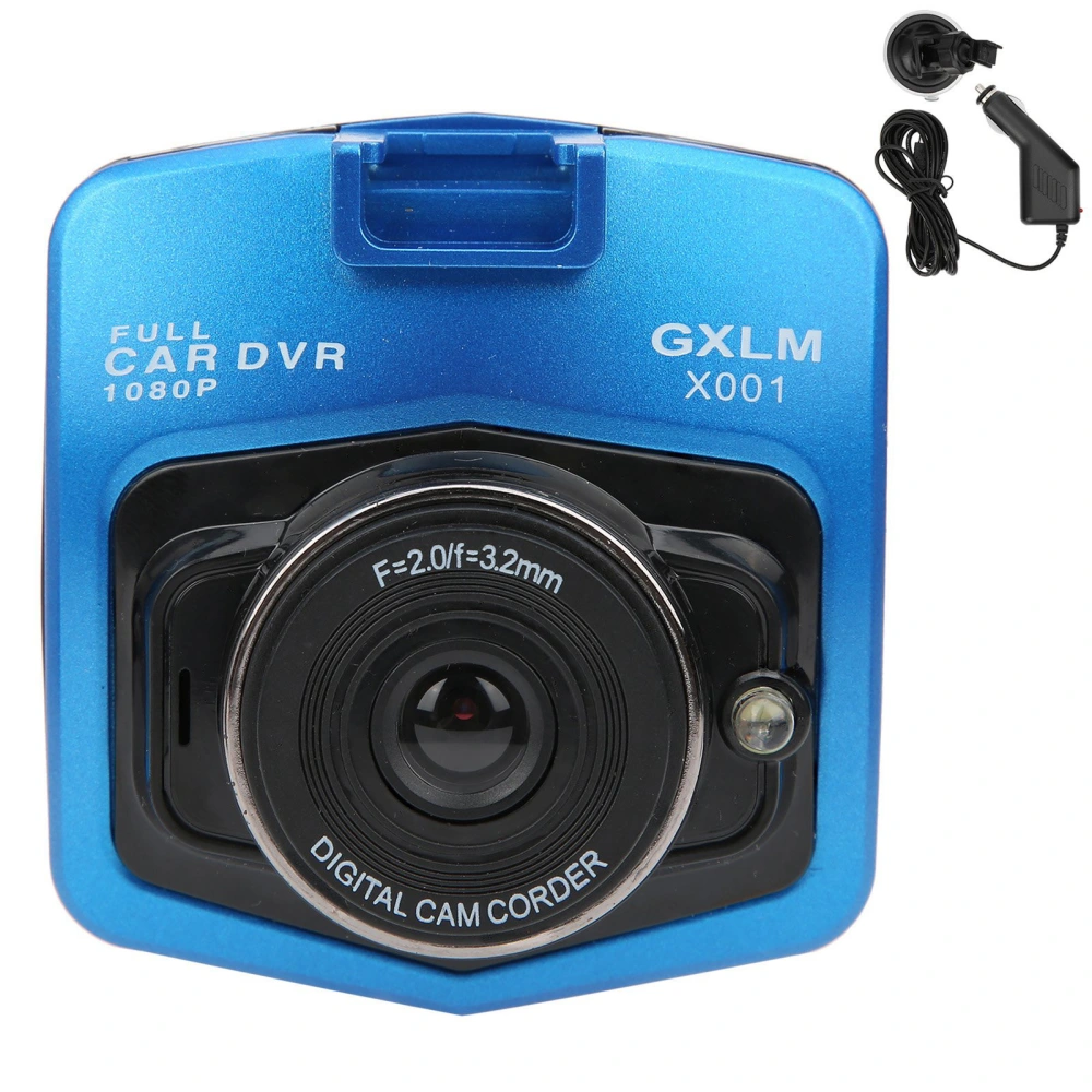 2.4in 1080P DVR Front Driving Recorder Full High Definition 170 Degree Wide Angle Built‑In G‑Sensor