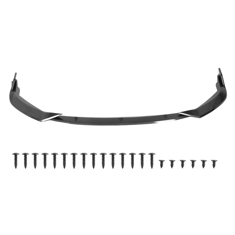 BuyWeek Carbon Fiber Style Front Bumper Lip Spoiler 3-Section Accessory Fit for Corolla 2019-2020