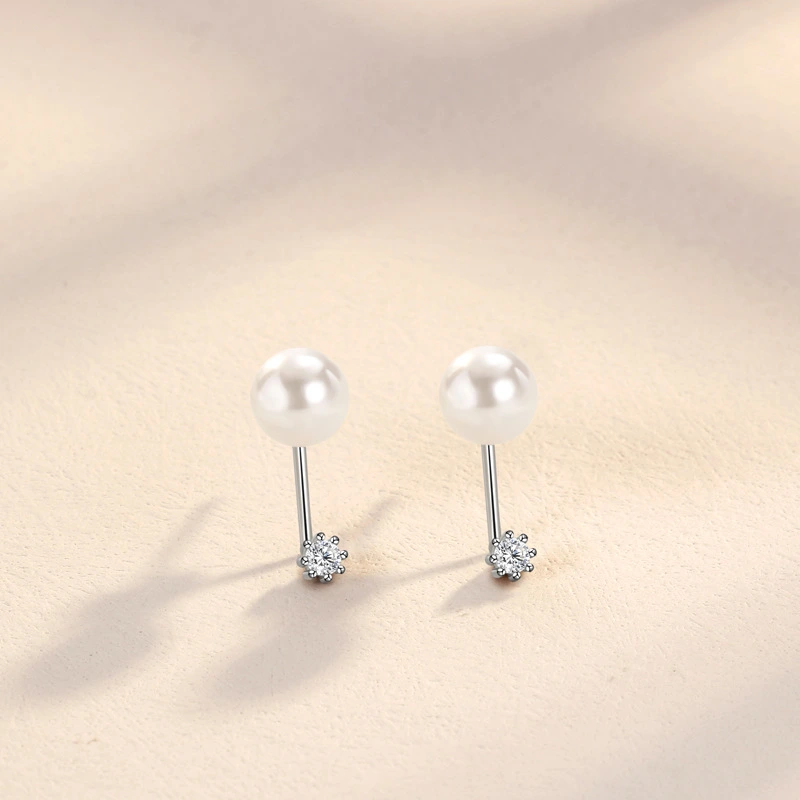 Sterling Silver Vintage Pearl Earrings