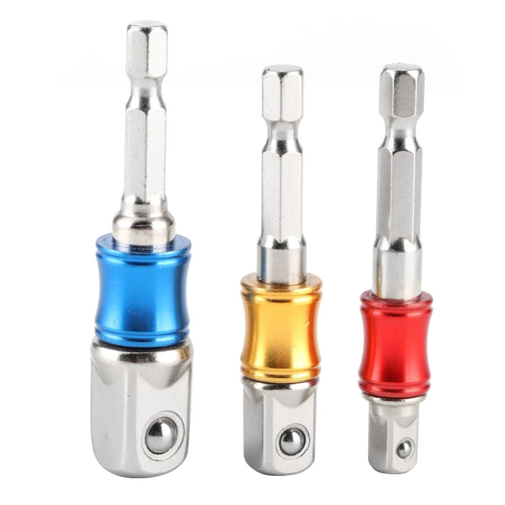 3Pcs/Set Hex Drill Bit Socket Adapter Drive Electric Impact Driver 1/4in 3/8in 1/2inType A