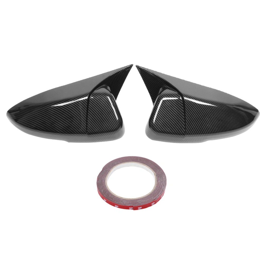 Pair Carbon Fiber Style Mirror Cover Caps Add On Fit for Honda Accord 2018-2020