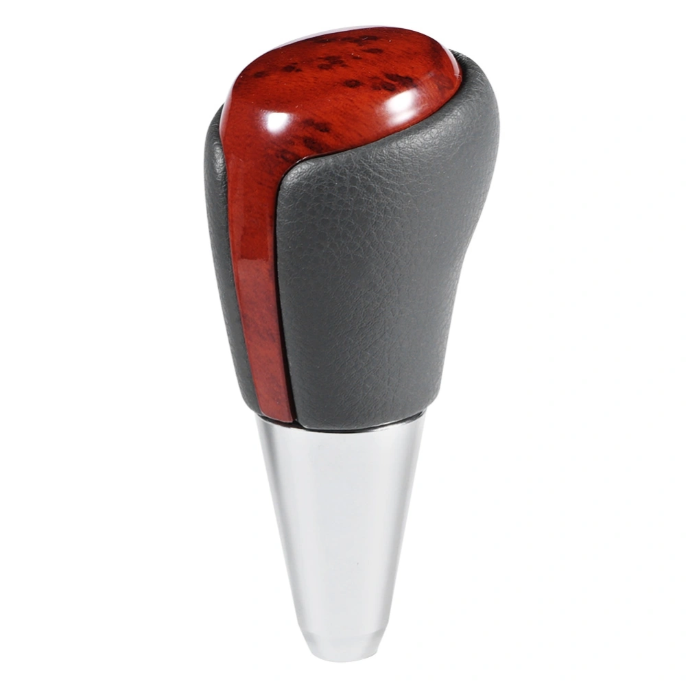 Car Automatic Gear Shift Knob Gray Genuine Leather Shifter Head Fit for Toyota