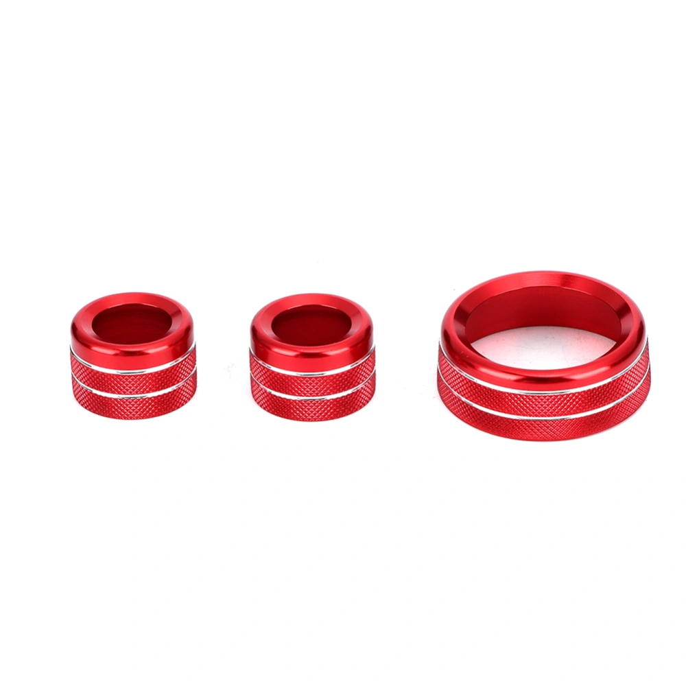 BuyWeek 3pcs Left Drive Air Conditioning Knobs Circle Trim Fit for X1 2013-2015Red