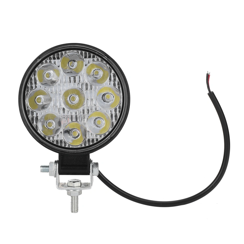 27W 9LED Round Mini Work Light Auxiliary Lamp Light for Car Motorcycle Truck Forklift BoatBlack