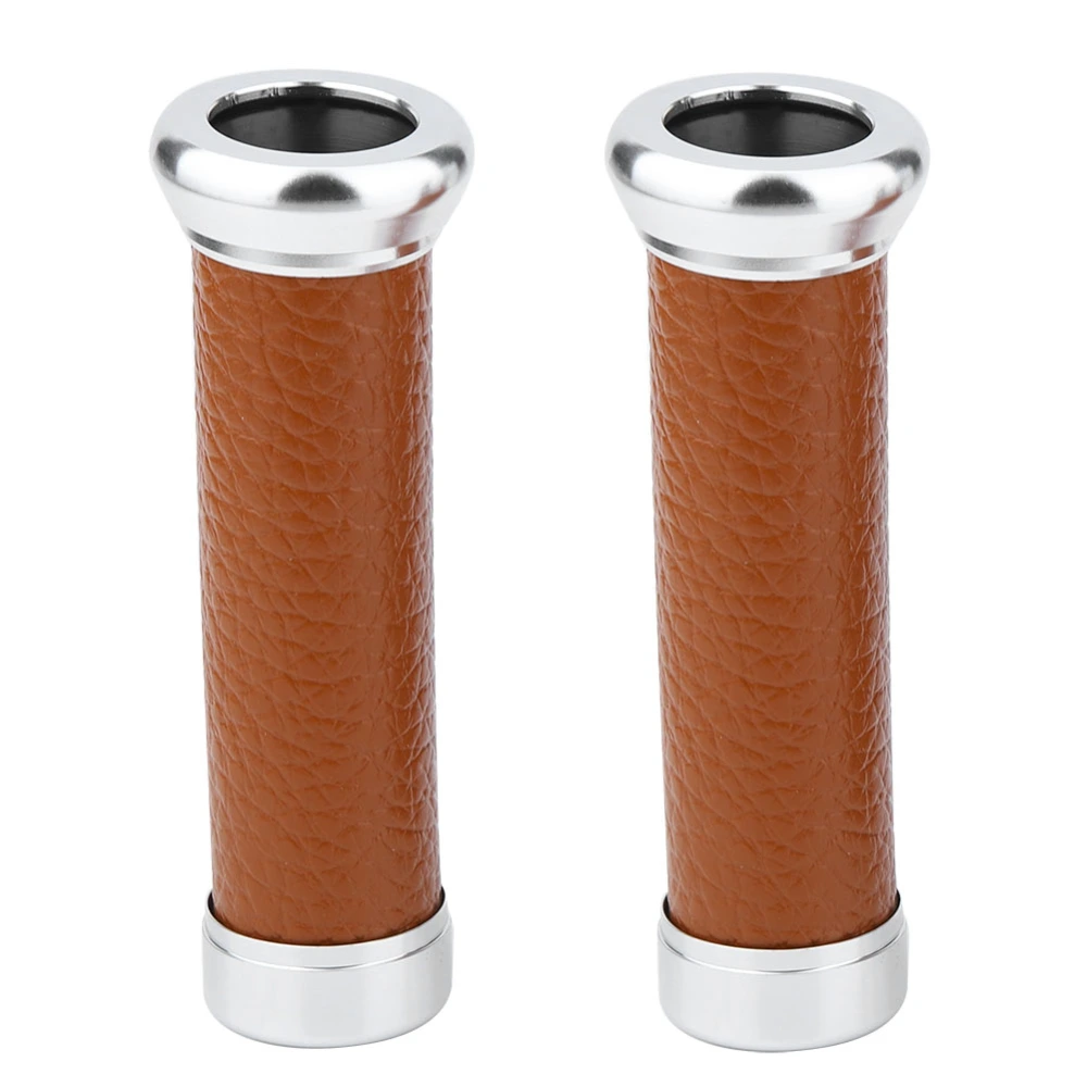 Universal Motorcycle Handle Grips Skid Resistance Protection Accessories Replacement (Brown)