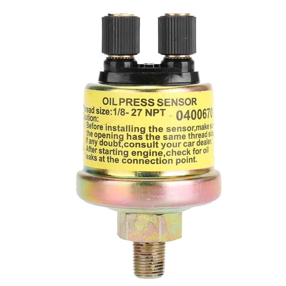 Universal 1/8 NPT Replacement Engine Oil Pressure Sensor for Aftermarket Gauge