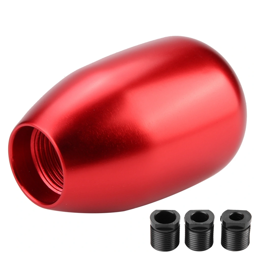 Car 5 Speed Manual Gear Shift Knob Shifter Lever Stick with 3 Adapters 8/10/12mm (Red)