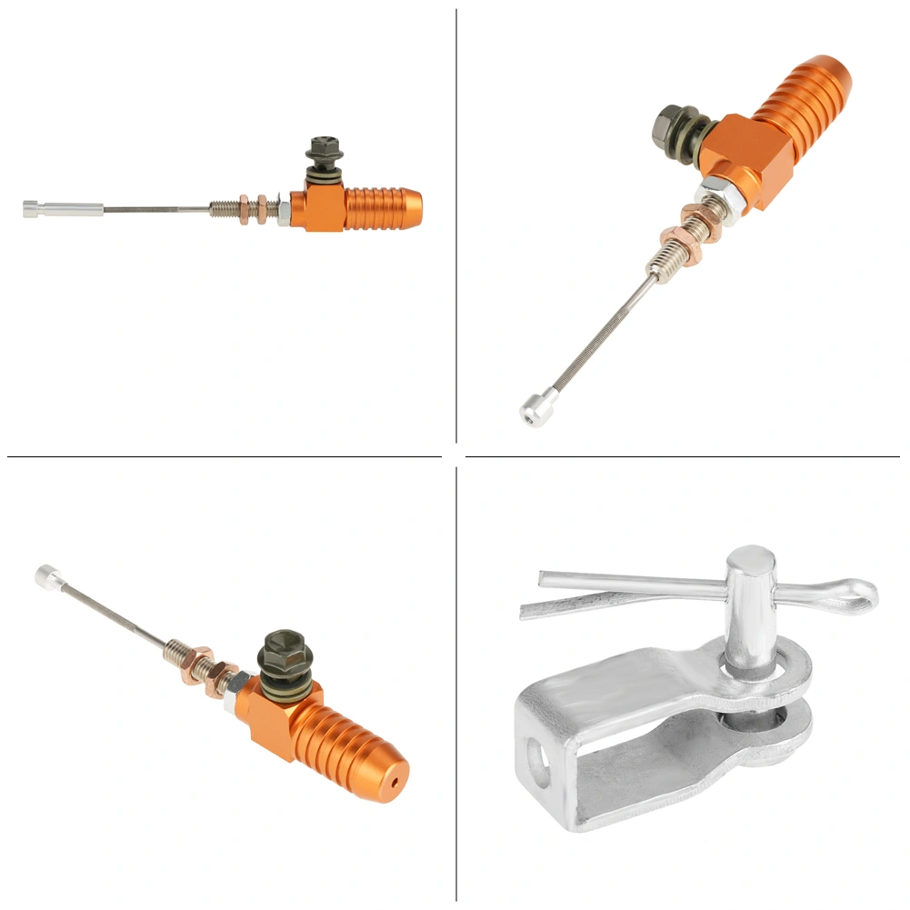 BuyWeek M10x1.25mm Universal Motorcycle Hydraulic Clutch Master Cylinder Rod Brake Pump Orange