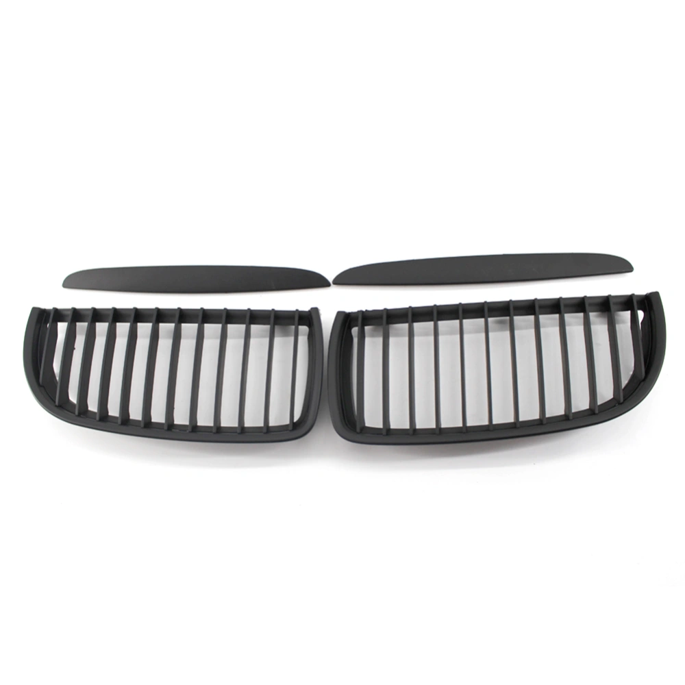 1 Pair Front Grille Bumper Hood Grill Grilles For BMW E90 05-08 Matte Black