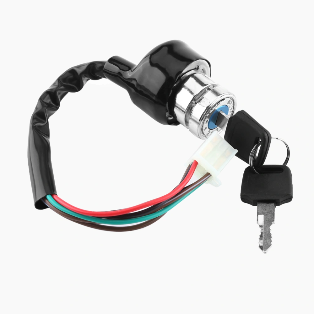 Universal Car Motorcycle 6-Wire in 9 pin plug Ignition Switch 3 Position 2 Keys