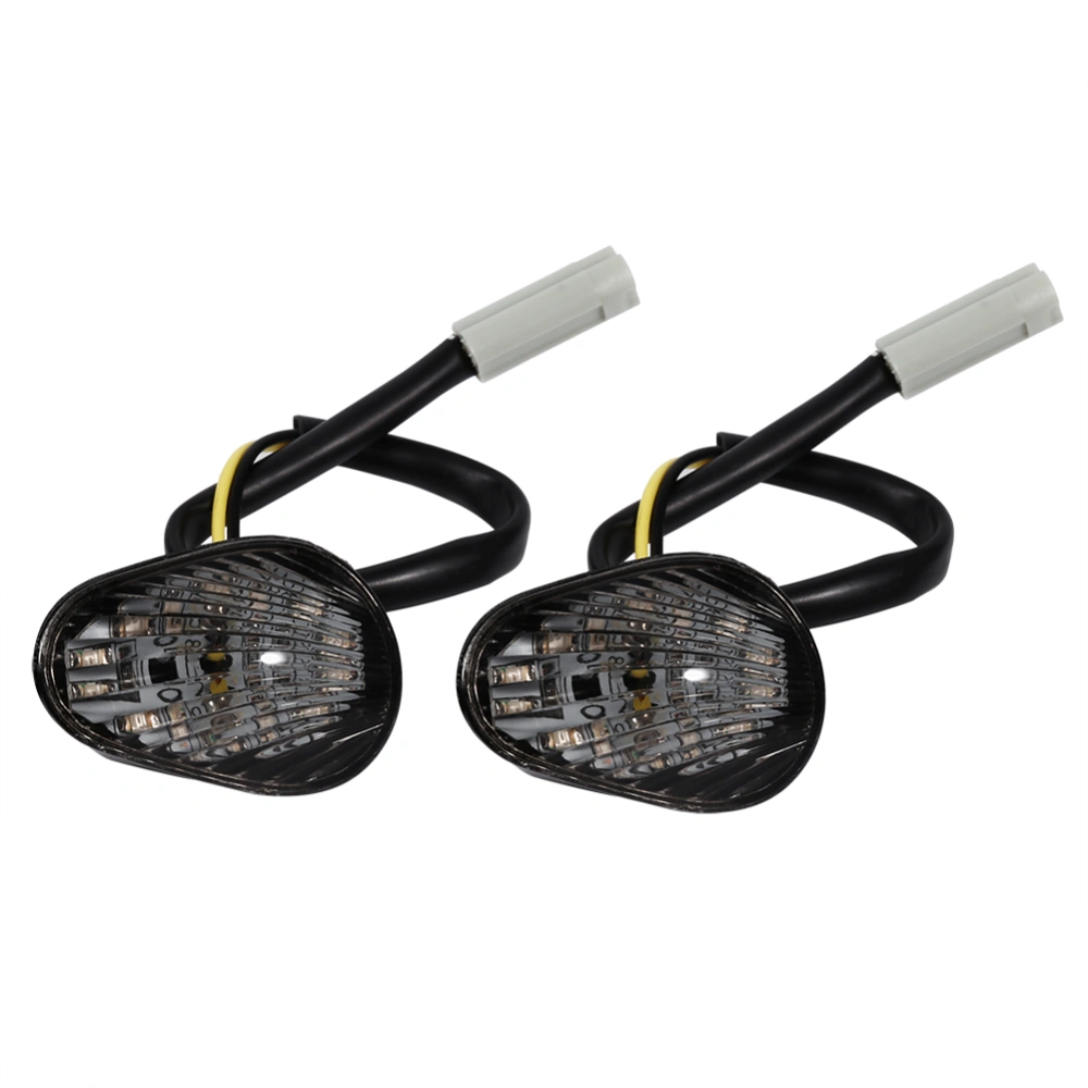 1 Pair Amber LED Turn Signal Light Indicator Lamp Flush Mount For Yamaha YZF R1 R6 R6S Smoke