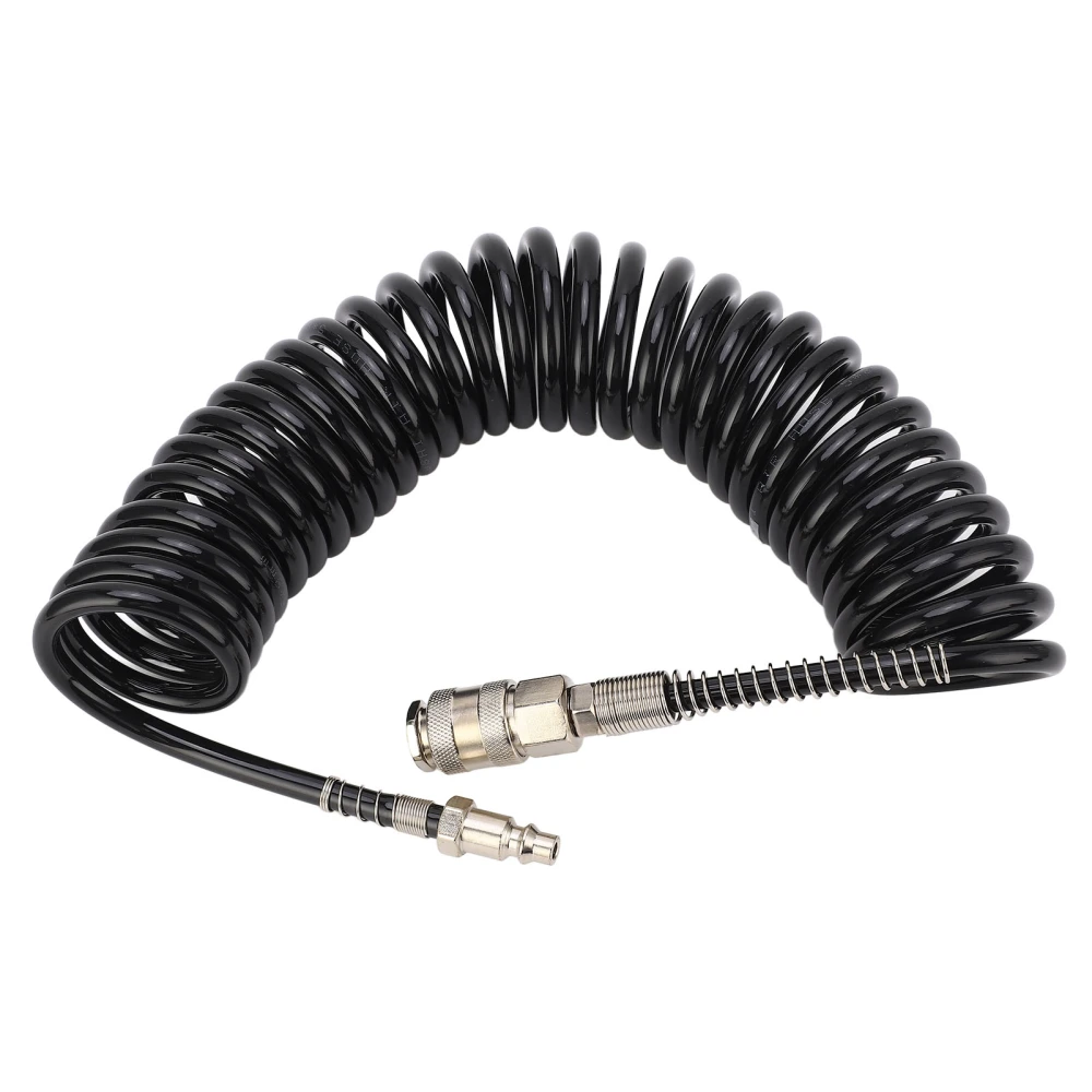 Recoil Air Hose Pressure Resistant Durable Flexible Lightweight Coiled Air Hose for Car Motorcycle 5m/16.4ft