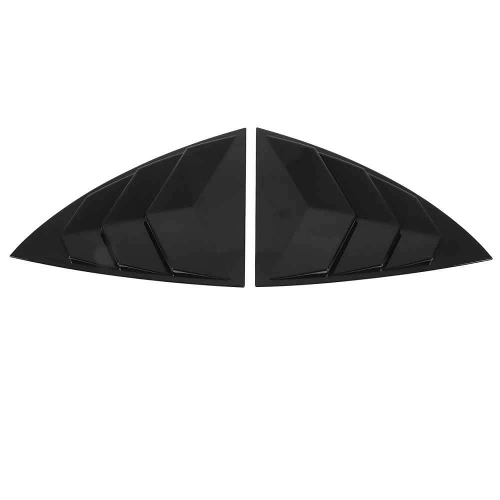 2PCS Side Window Spoiler Smooth Surface Triangle Splitter Shade Cover Replacement For Tesla Model Y 2021 to 2023 Black