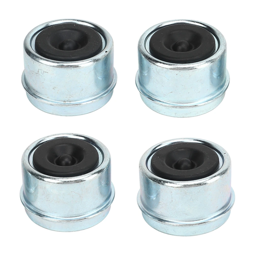 4PCS Trailer Hub Bearing Dust Caps Galvanized Surface Tough Fit for 2000 to 3500 Lb Boat Trailer Camper RV