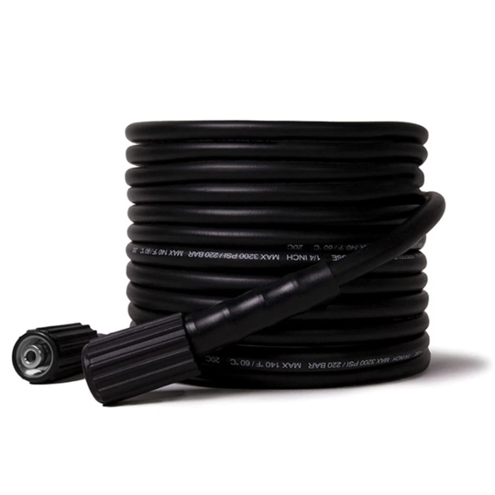 Pressure Washer Hose 10m Length High Tensile PVC Rubber Explosion Proof Water Pipe for Car Washing Garden