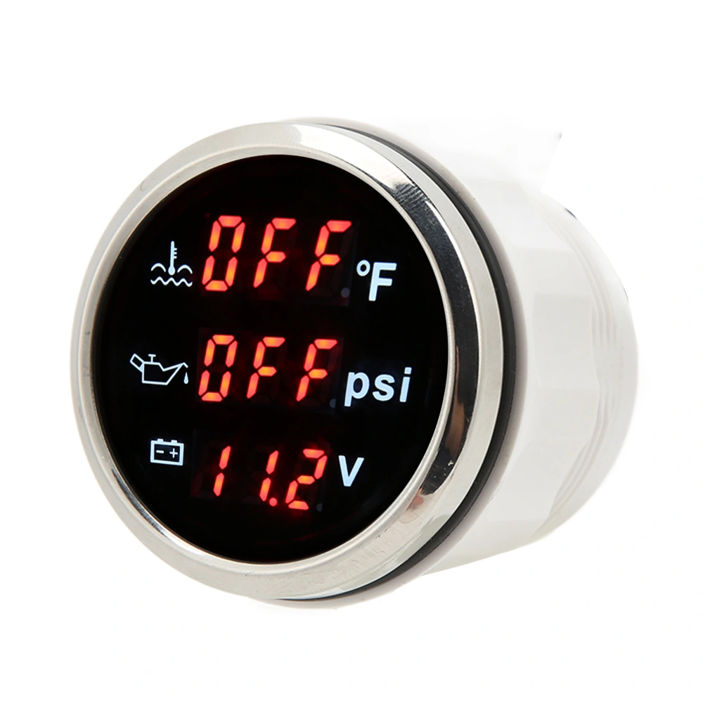 52mm 3 in 1 Digital Water Temperature Gauge DC 9 to 32V Accurate for RV Yacht Boat Ship Car Motorcycle