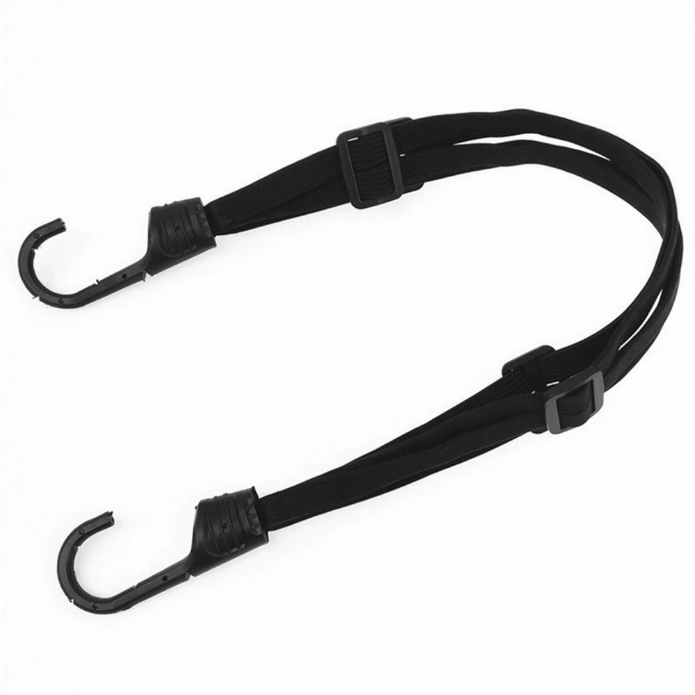 Helmet Elastic Rope Strap Stable Black Retractable Helmet Luggage Strap For Motorcycle 60cm/23.62in