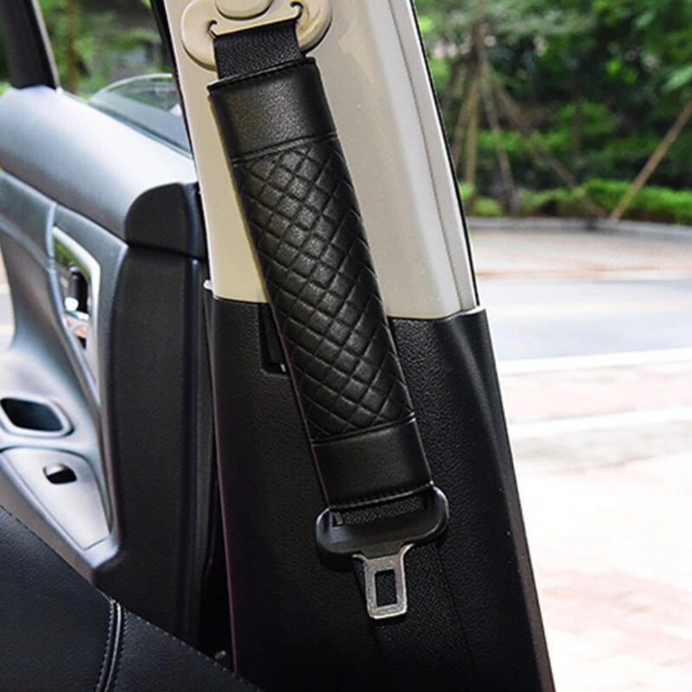 Car Seat Belt Cover Pad Leather Car Safety Seat Belt Strap Shoulder Pad for for Car Seat Belt