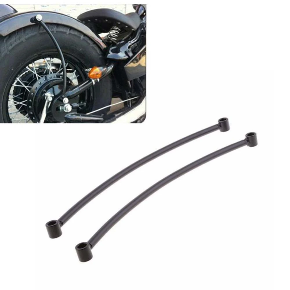 For Cruiser Rear Fender Black Rail Support Bracket Mount Holder Bobber