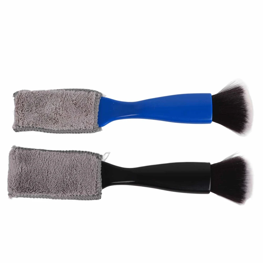 2Pcs Car Cleaning Brush Car Air Vent Cleaning Brush Soft Bristles Multifunctional Auto Interior Dust Brush for Dashboard Air Vent Leather