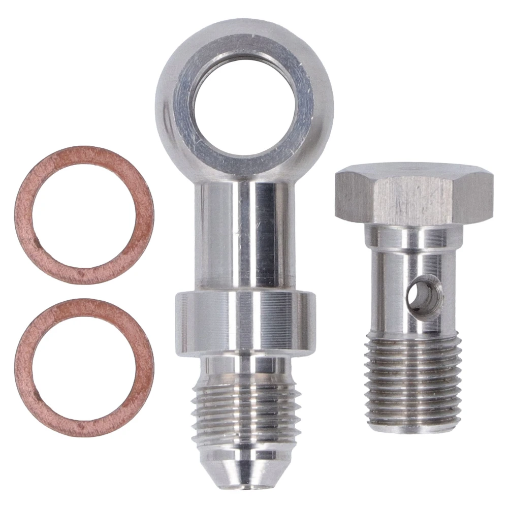 Oil Feed Banjo Bolt Kit Turbocharger Restrictor Replacement for Mitsubishi EVO 1‑10 4G63T 4B11T Engine