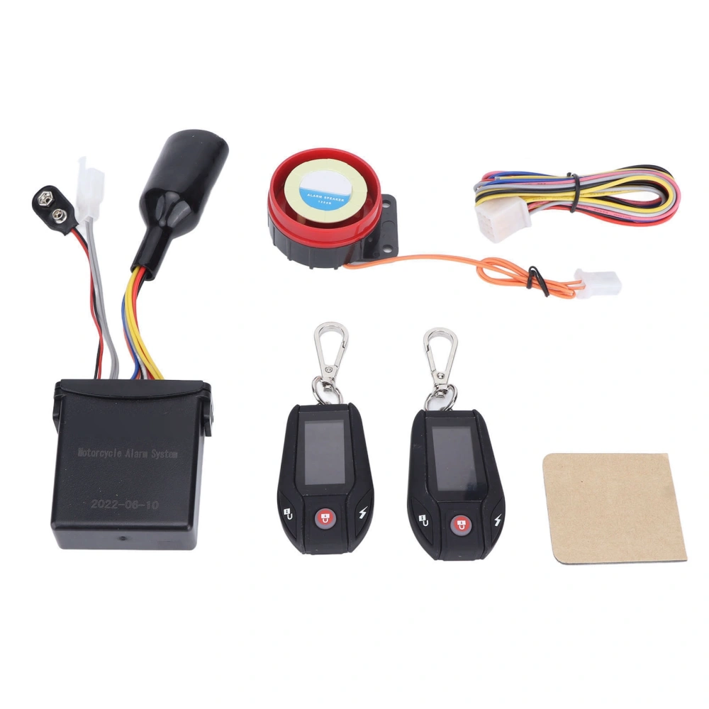 Motorcycle Alarm System PKE Sensing LCD Display Multifunction Anti Theft Device for ATV Offroad Vehicle Black Case Without Tire Pressure Monitor Sensor