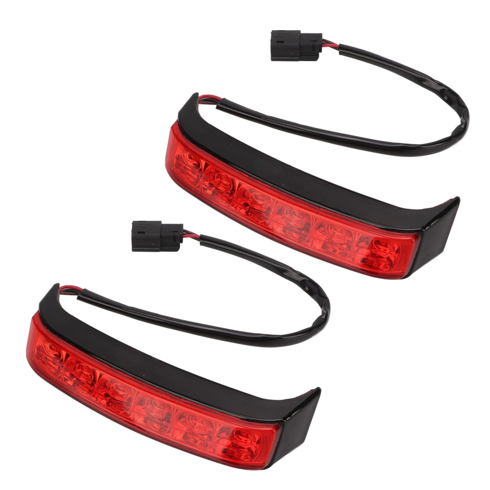 BuyWeek 2pcs Motorcycle LED Saddlebag Lights Left Right Brake Lamp Replacement for Ultra Limited FLHTK Black Shell Red Lens